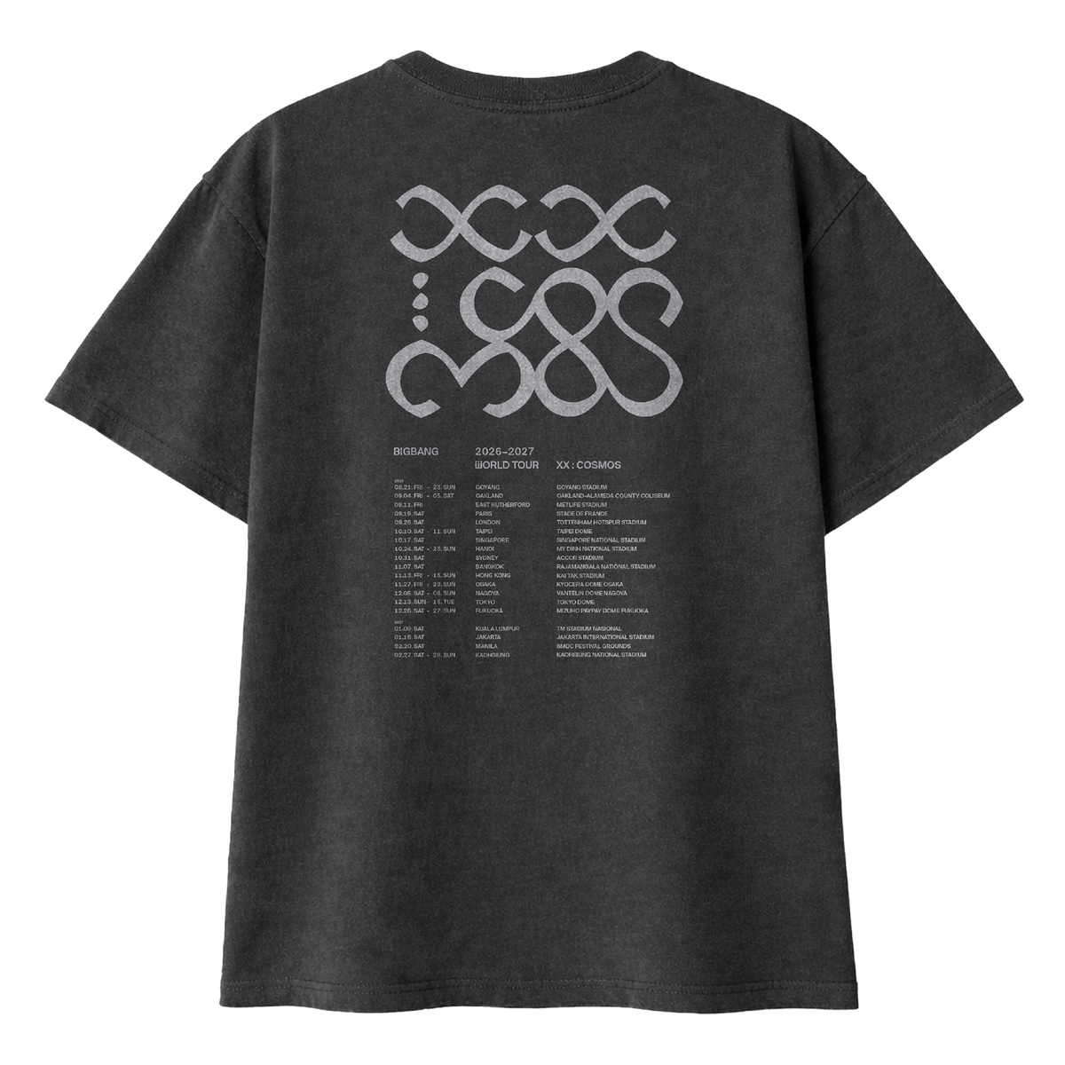 [COSMOS] | BIGBANG TOUR T-SHIRT WASHED BLACK